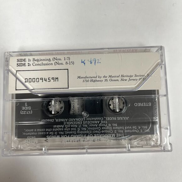 Wolfgang A. Mozart The Marriage of Figaro by Johann Nepomuk Wendt Cassette - Picture 2 of 8